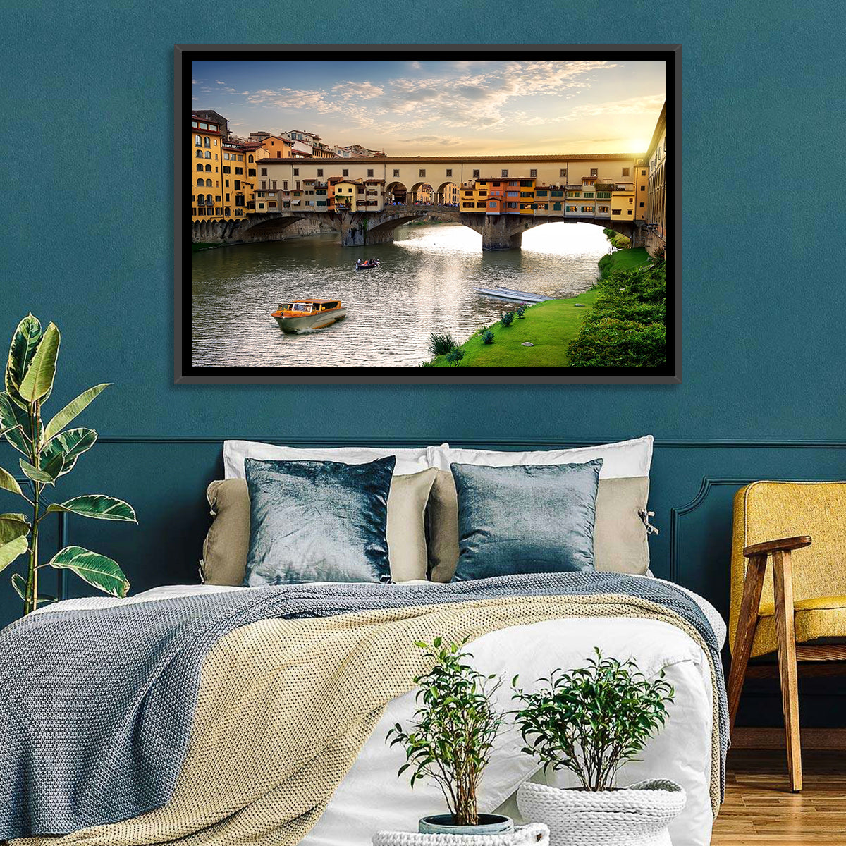 Ponte Vecchio at Golden Hour Wall Art