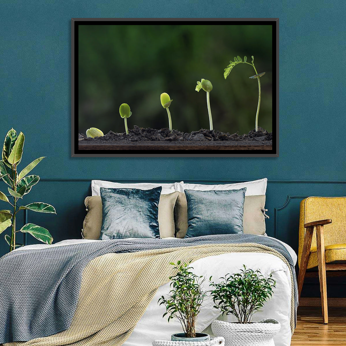 Five-stage Plant Growth Wall Art