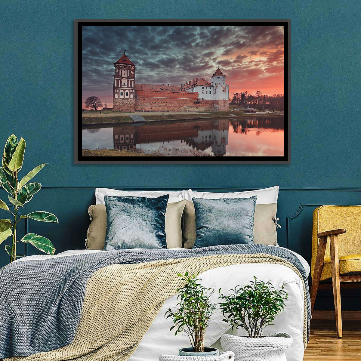 Mir Castle at Dusk Wall Art