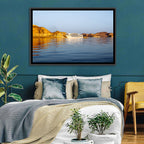 Lake Nasser Cruise Ship at Golden Hour Wall Art