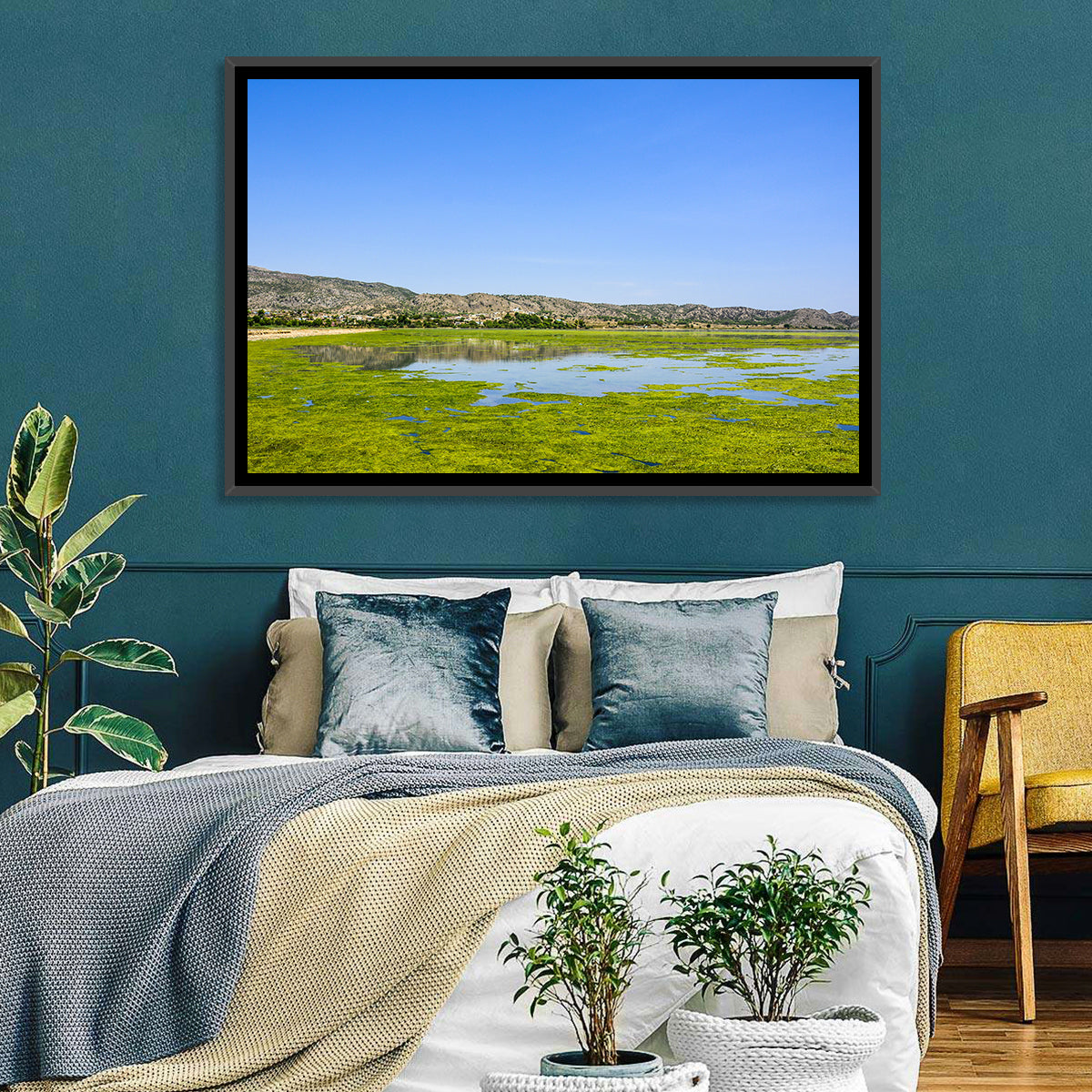 Uchali Lake Algae Reflection Wall Art