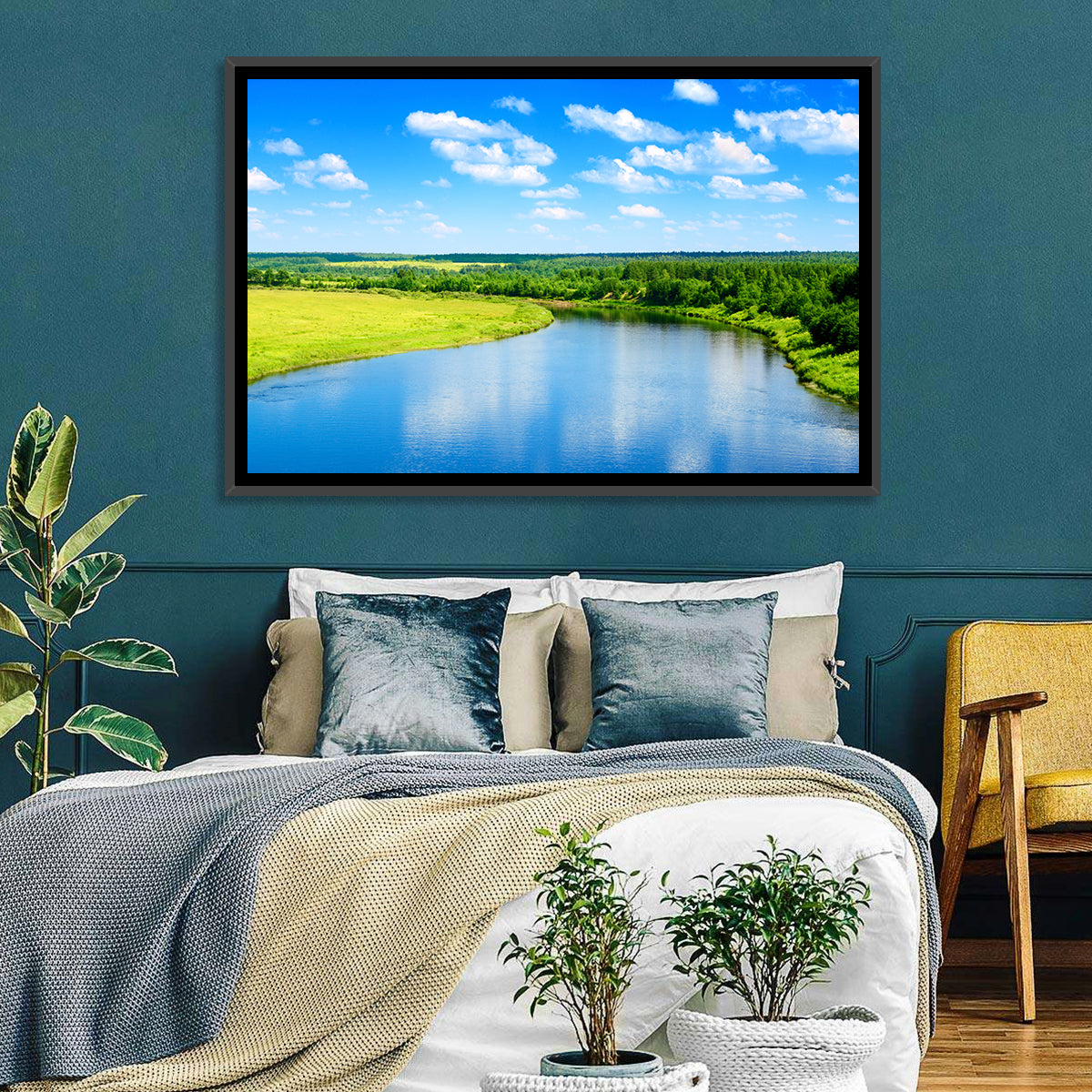 Blue River Meadow Wall Art