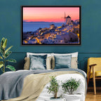 Oia Windmills at Dusk Wall Art