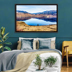 Kamloops Lake Sunset with Snow Capped Peaks Wall Art