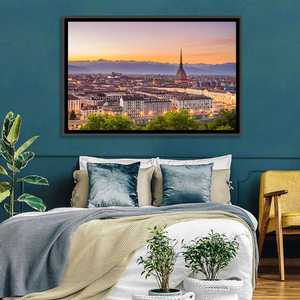 Turin Skyline at Golden Dusk Wall Art
