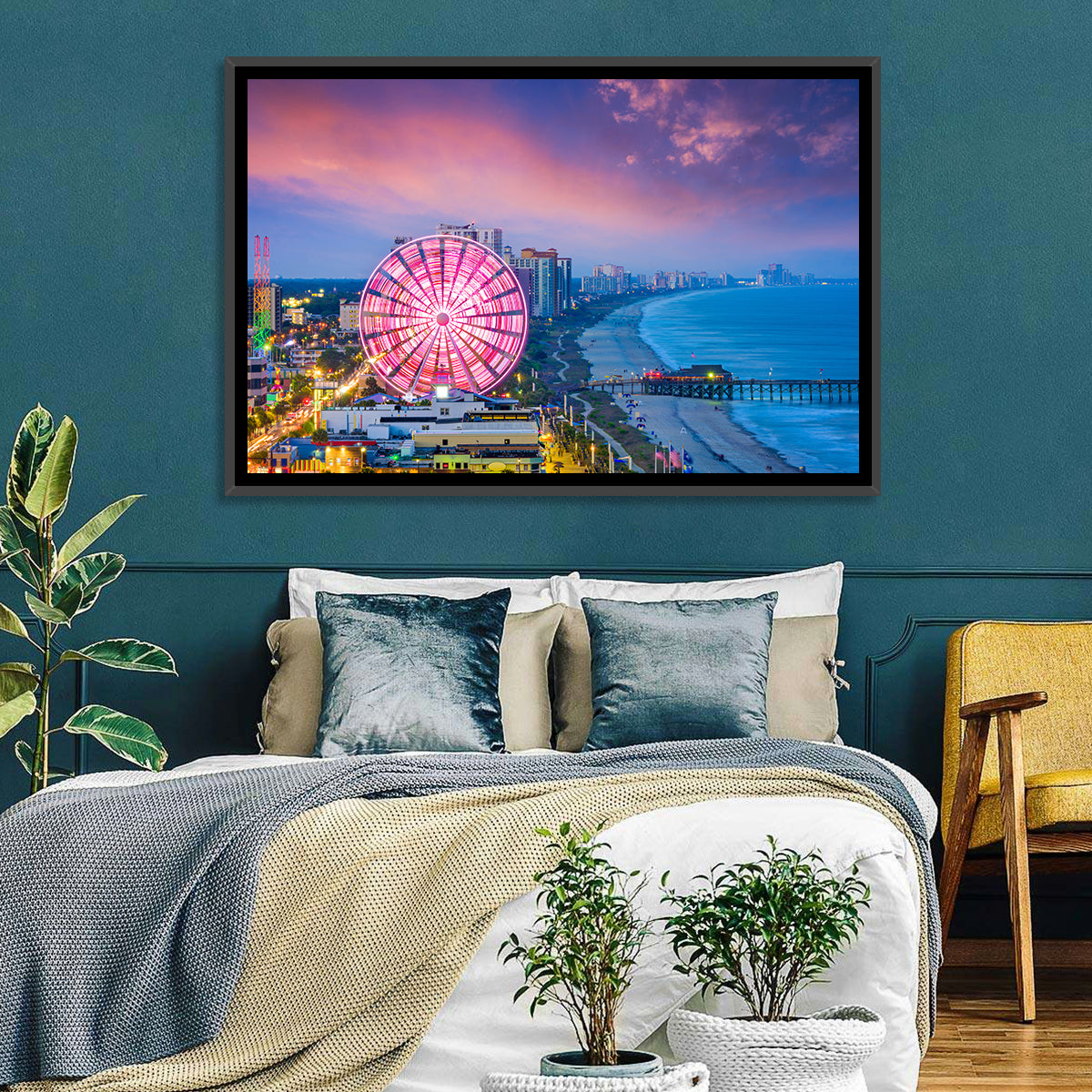 Myrtle Beach Skywheel at Twilight Wall Art