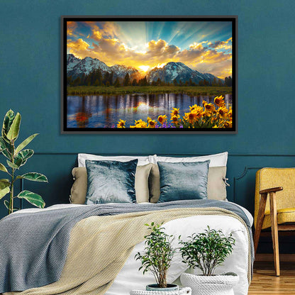 Grand Teton Sunrise Reflection Wall Art