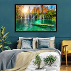Autumn Waterfalls at Plitvice Lakes Wall Art