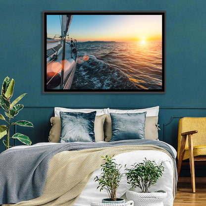 Sunset Sail from Deck Wall Art