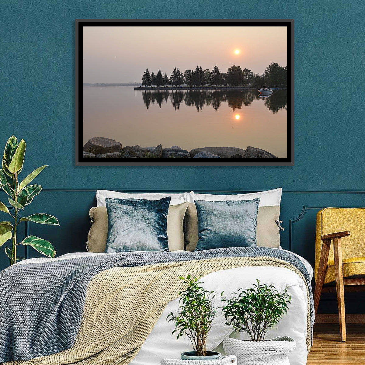 Sylvan Lake Sunset Reflection Wall Art