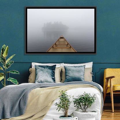 Canoe on Misty Ontario Lake Wall Art