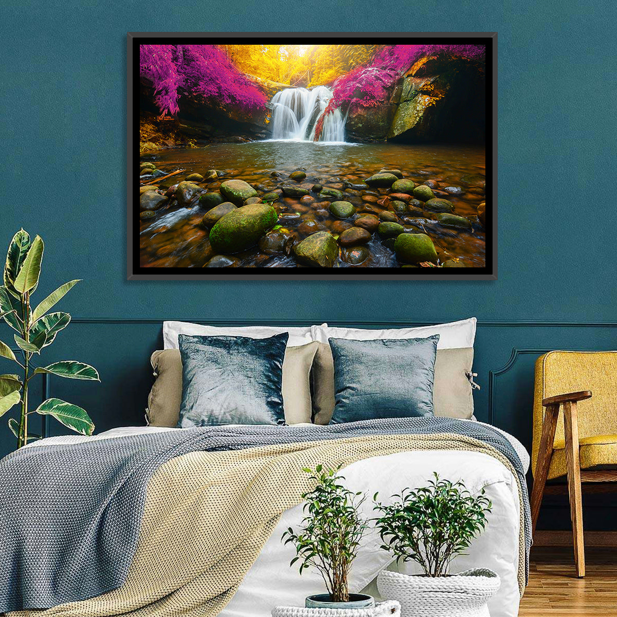 Phu Soi Dao Waterfall at Dusk Wall Art
