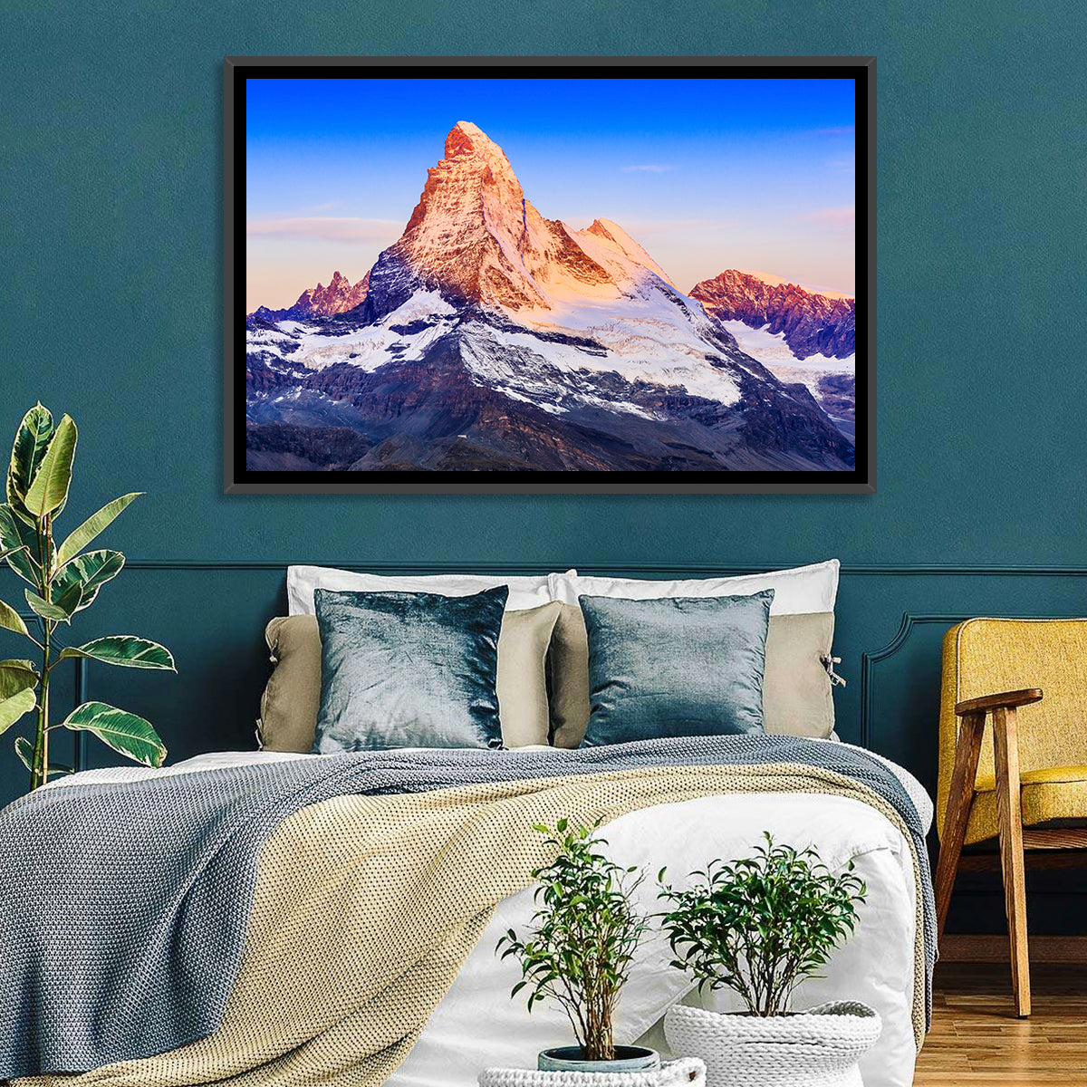 Matterhorn Sunrise Wall Art in a room, landscape