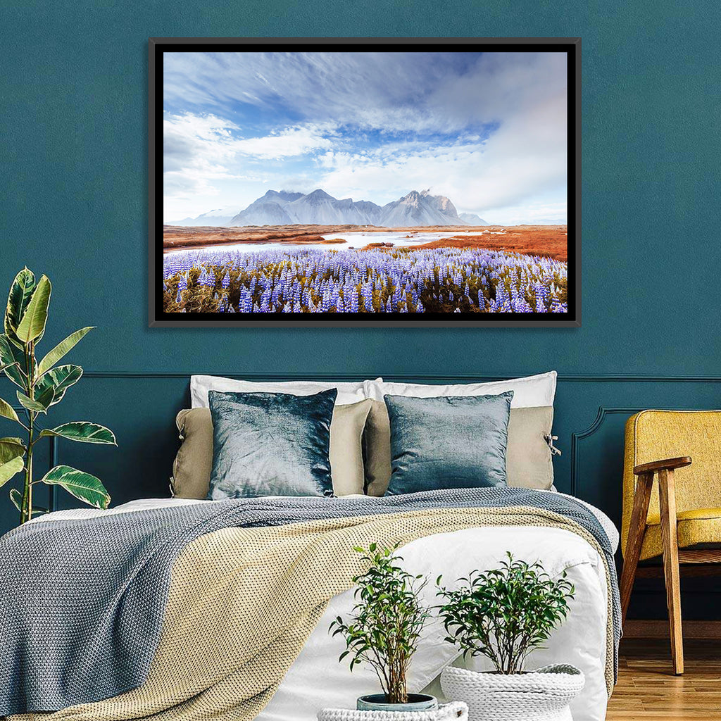Lupine Fields at Vestrahorn Wall Art