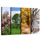 Four Seasons Tree Collage Wall Art