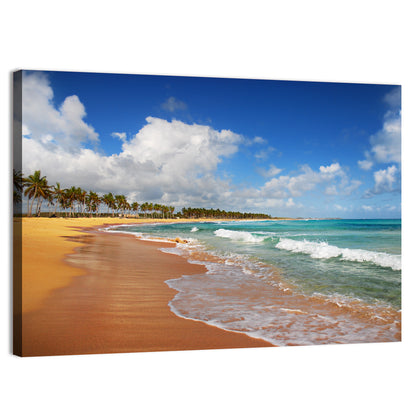 Palm Lined Tropical Coast Wall Art