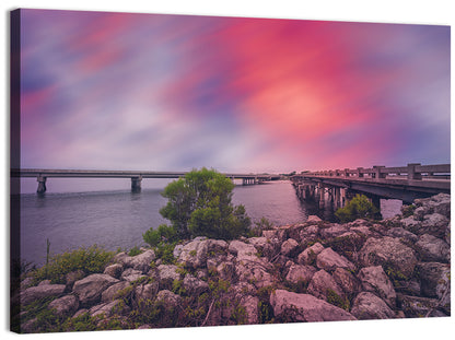 Amelia Island Sunset Bridge Wall Art