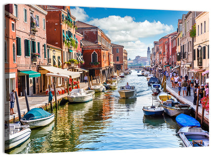 Sunlit Burano Canal, Venice Wall Art