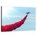 Jet with Red Smoke Trail Wall Art