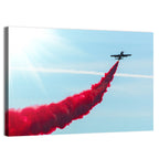 Jet with Red Smoke Trail Wall Art