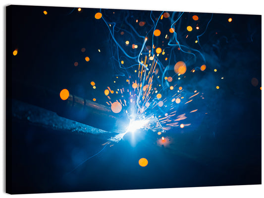 Welding Sparks Close-up Wall Art