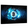 Futuristic Bitcoin Globe Wall Art