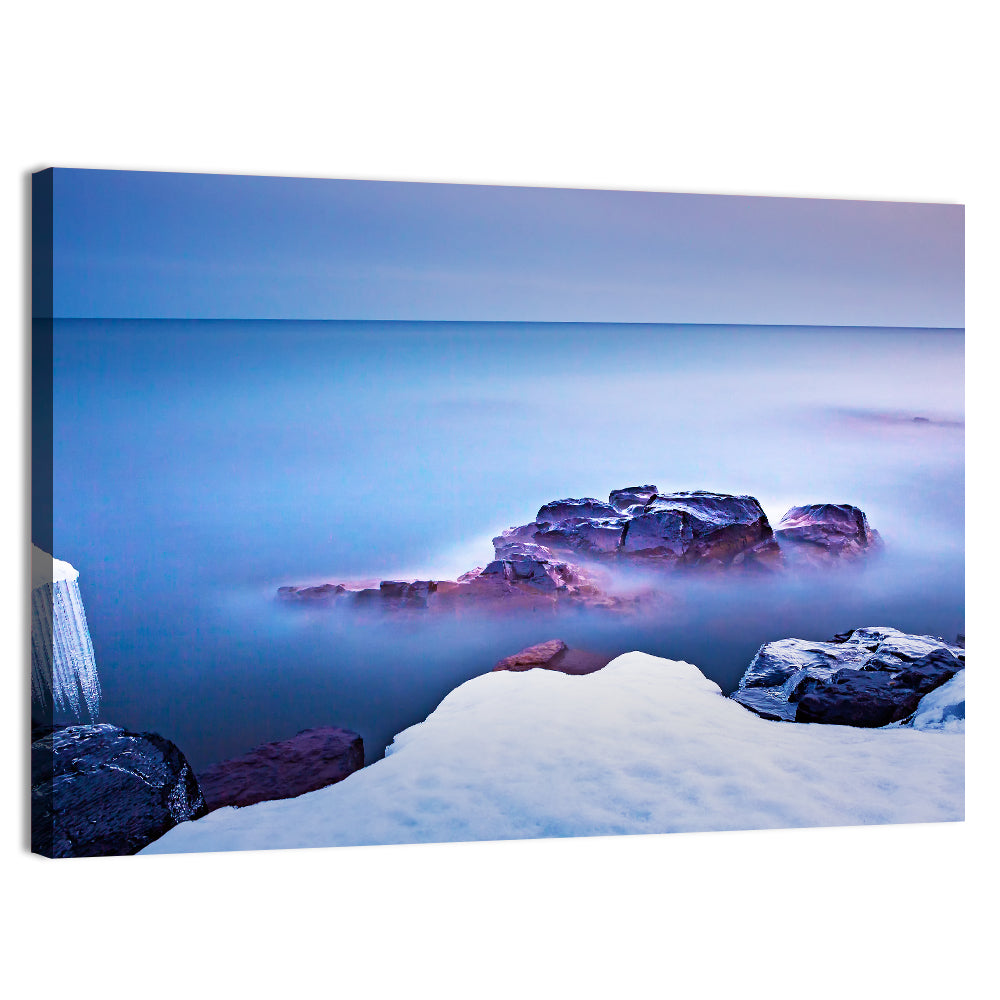 Lake Superior Shoreline at Twilight Wall Art