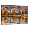 Antorno Lake Autumn Reflection Wall Art