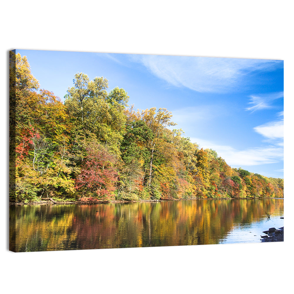 Lake Surprise Autumn Reflection Wall Art