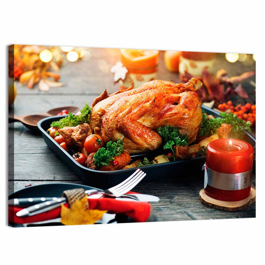 Roasted Chicken with Herbs Wall Art