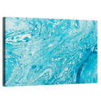 Cerulean Marbled Waves Wall Art