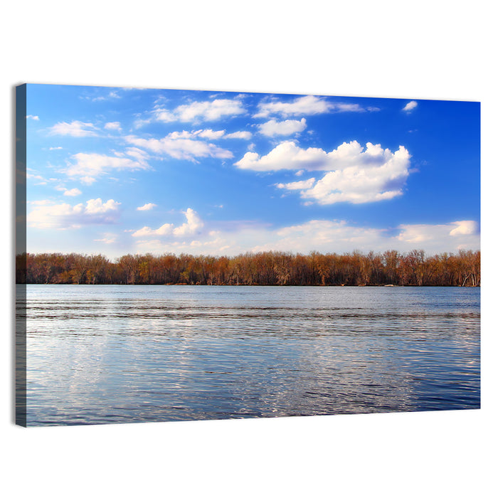 Andalusia Slough Autumn River Wall Art as a canvas print