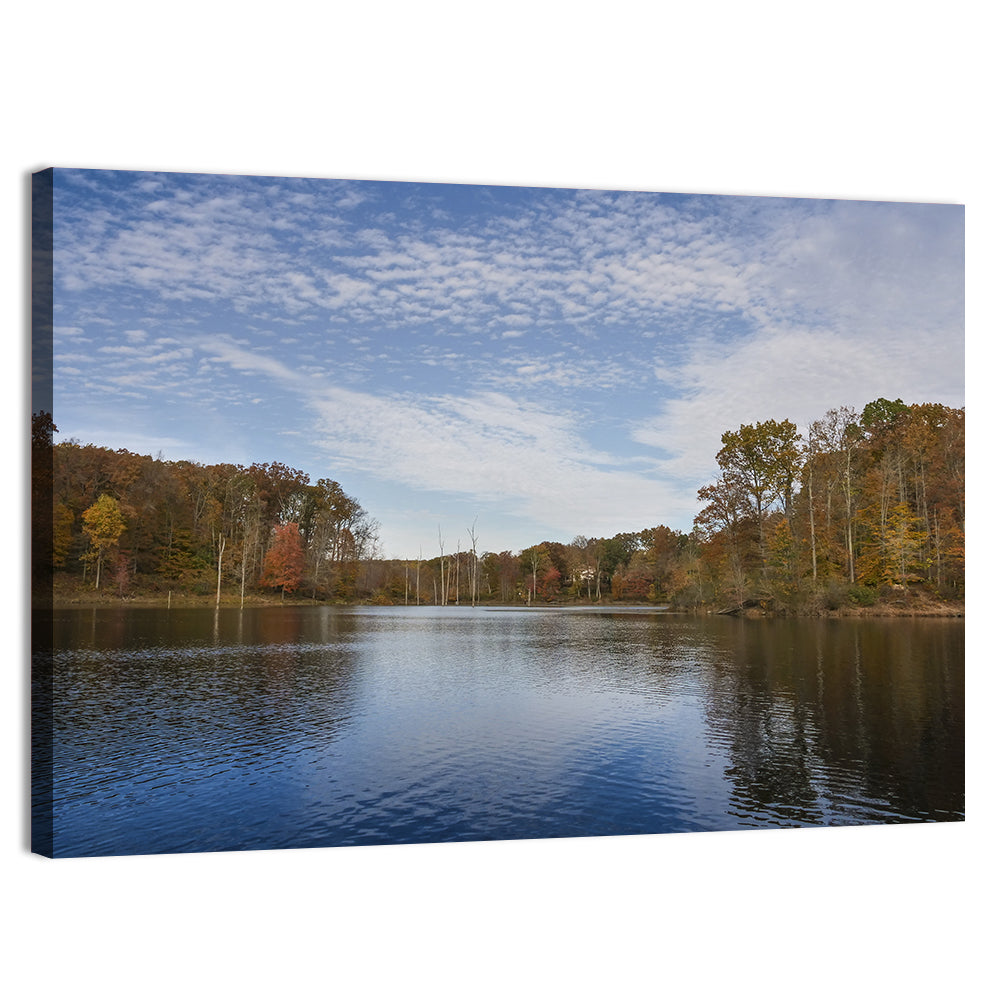 Seneca Lake Autumn Reflection Wall Art
