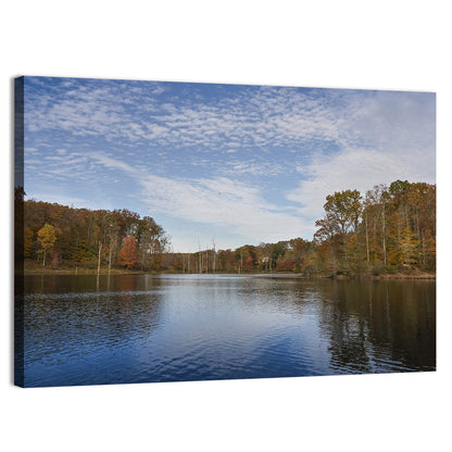 Seneca Lake Autumn Reflection Wall Art