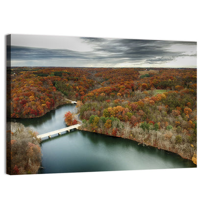 Seneca Lake Aerial View Wall Art