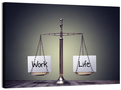 Metallic Scale: Work and Life Wall Art