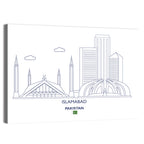 Islamabad Skyline Line Wall Art