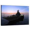 Aircraft Carrier 860 at Dusk Wall Art
