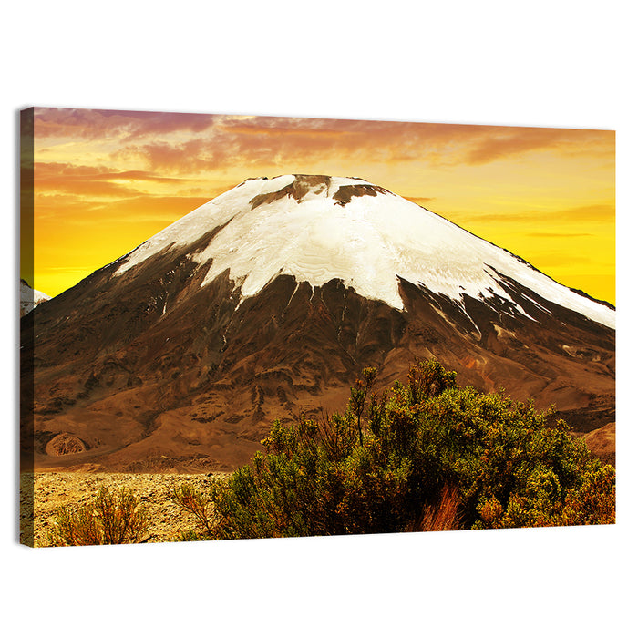 Parinacota Volcano Wall Art as a canvas print
