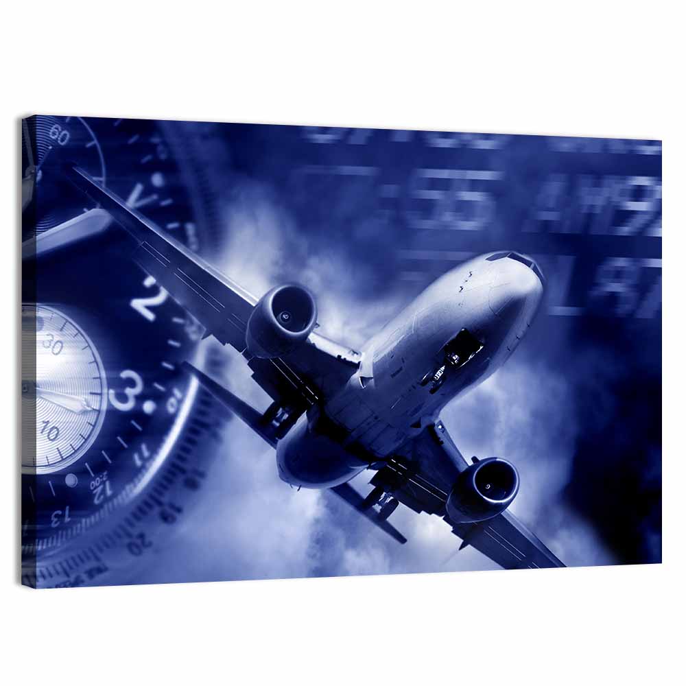 Jet Over Watch Face Wall Art