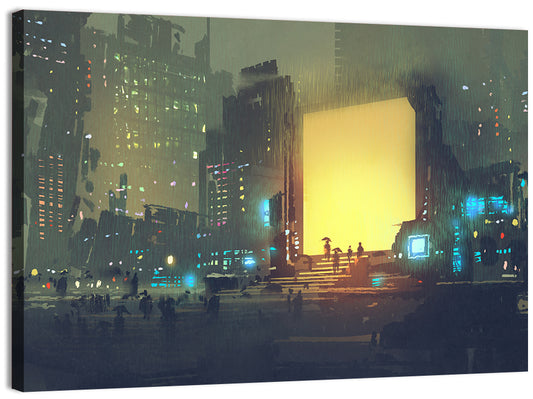 Futuristic City LIfe Wall Art