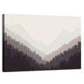 Misty Mountain Valley Illustration Wall Art