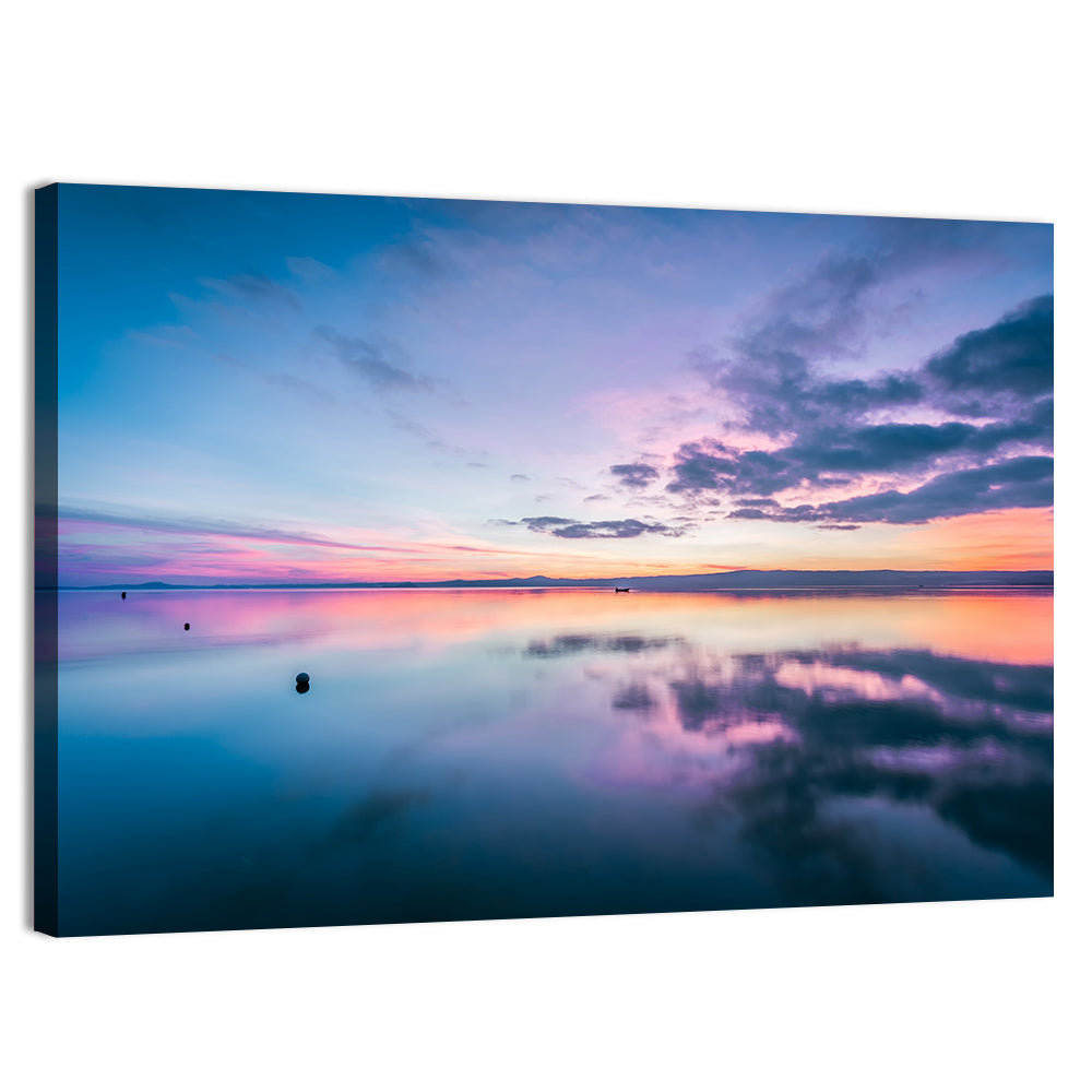 Lake Bolsena Sunset Reflection Wall Art