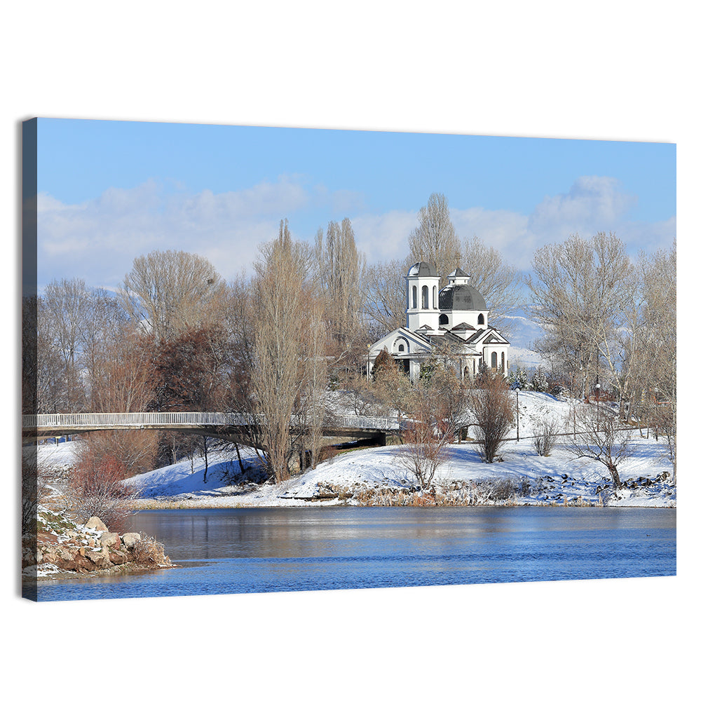 St Naum Ohridski Church by Lake Wall Art