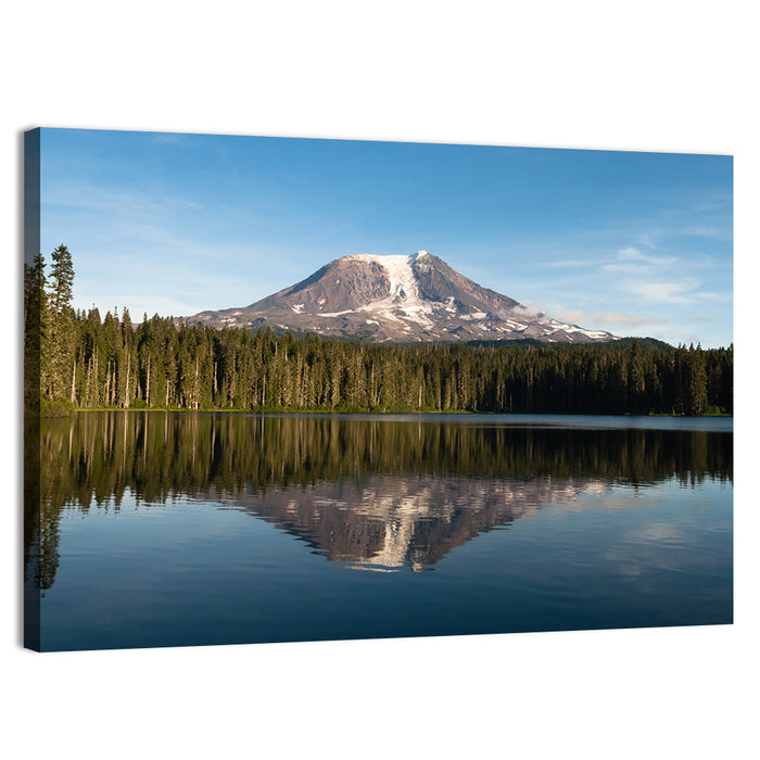 Takhlakh Lake Reflection Wall Art as a canvas print
