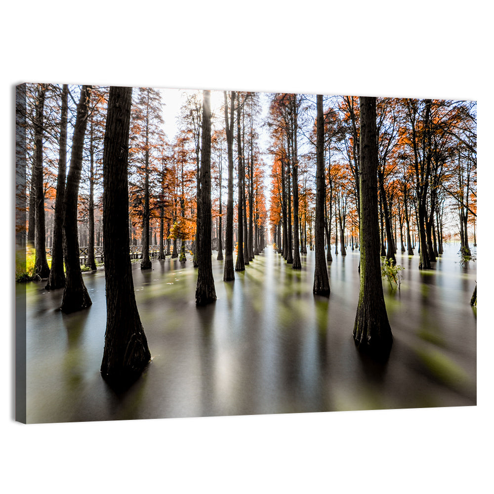 Water Red Forest Wall Art