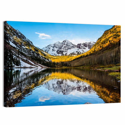 Maroon Bells Sunrise Reflection Wall Art