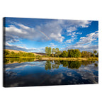 Boise River Rainbow Reflection Wall Art