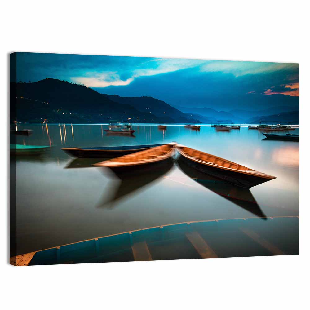 Lake Phewa Sunset Wall Art