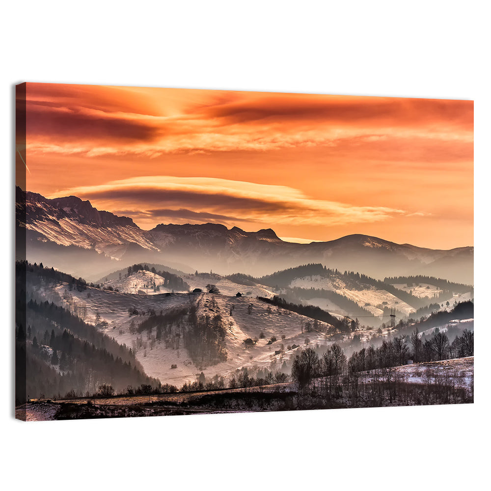 Pestera Mountain Sunrise Wall Art